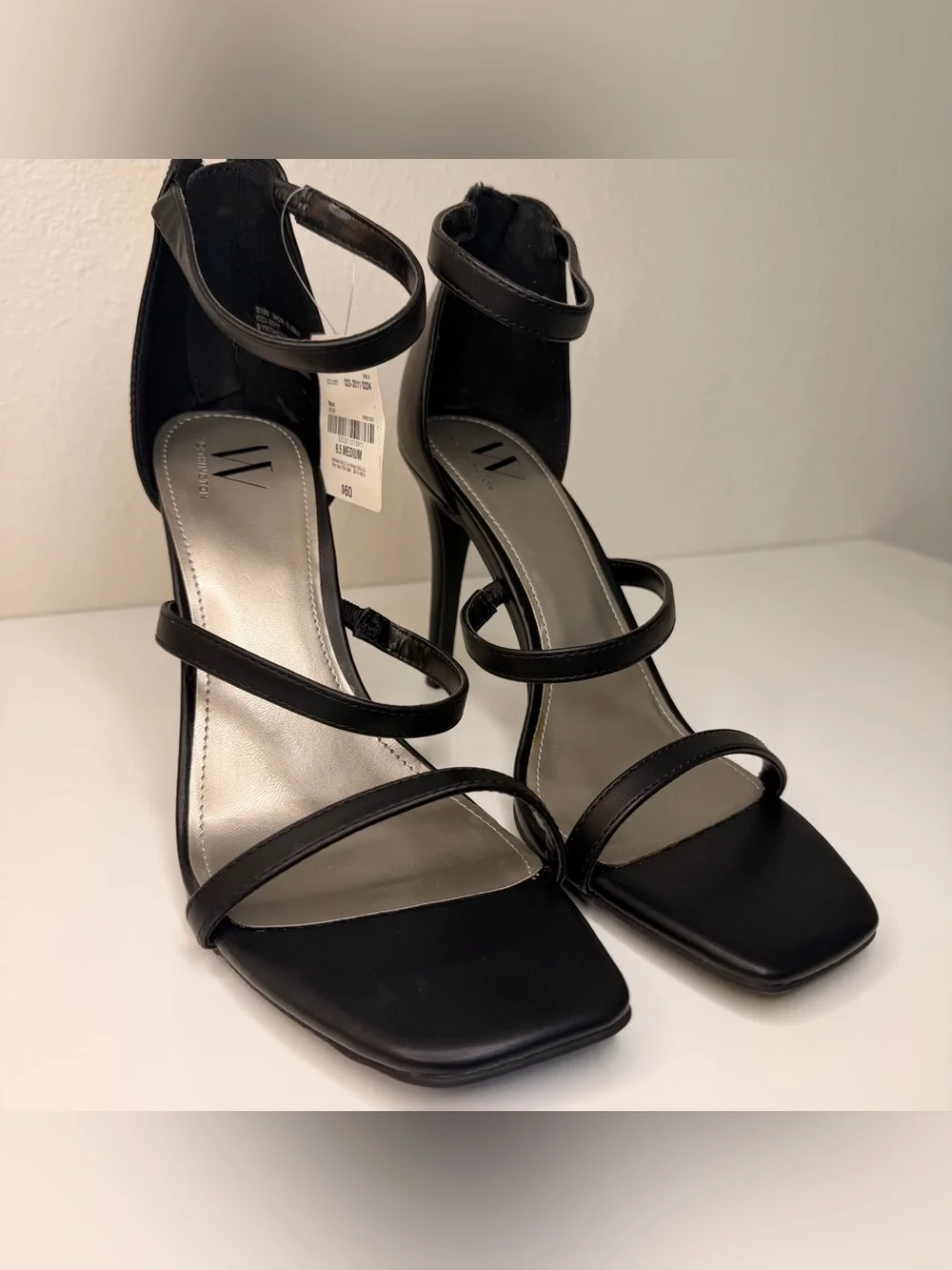 Worthington Black Strappy Stiletto Sandals - Picture 8 of 9